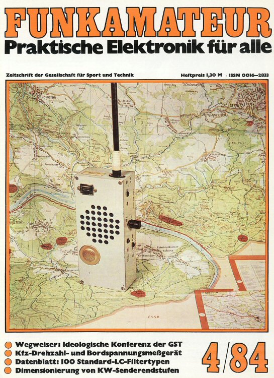 Titelbild der Zeitschrift Funkamateur Heft 4, aus dem Jahr 1984
