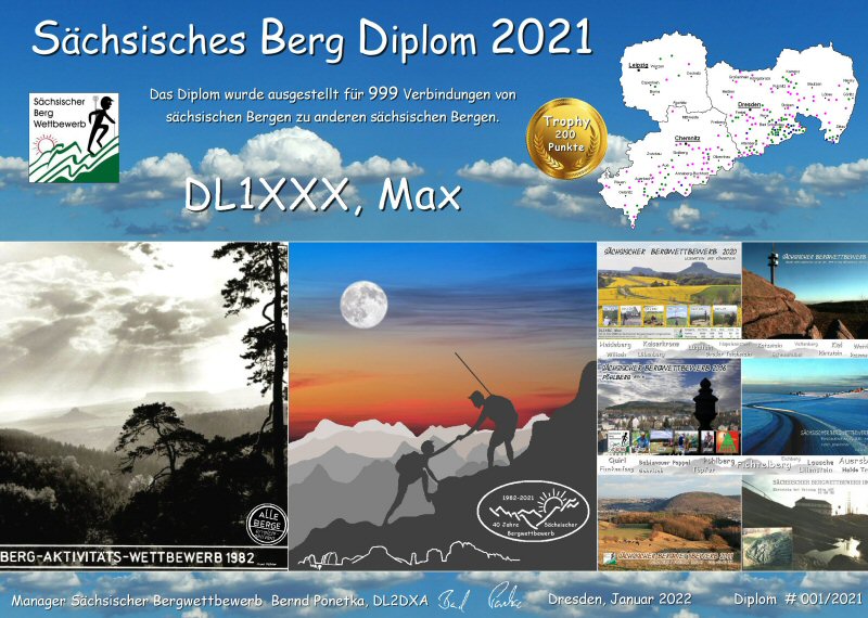 Muster, Sächsisches Berg Diplom Klasse 3 [2021]