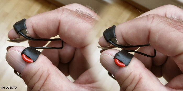 Finger-Morse-Taste in Aktion ... Finger-Morse-Taste in Aktion ...